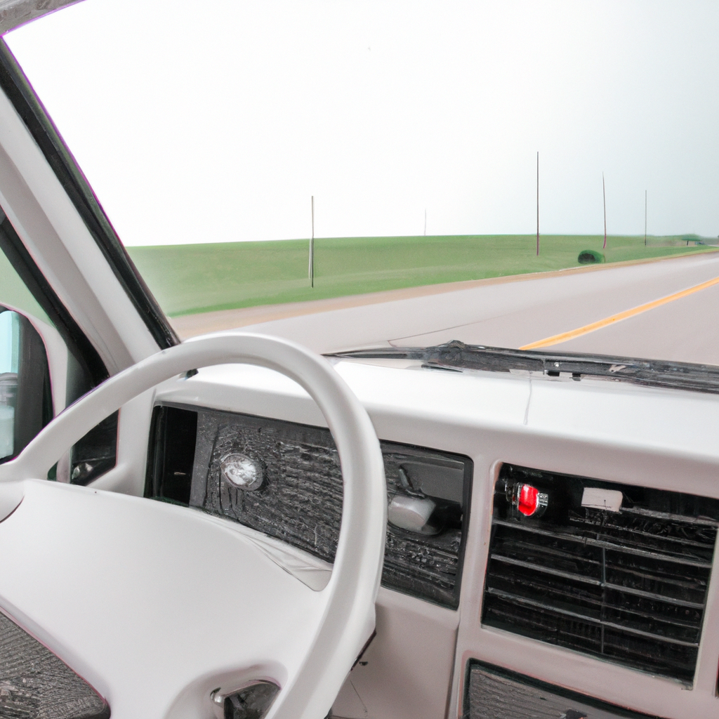 famous - Chevrolet Express driving on a highway, classic design, durable build, white color, spacious interior